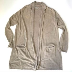 BAREFOOT DREAMS Bamboo Chic Lite Essential Long Cardigan Sand 1X